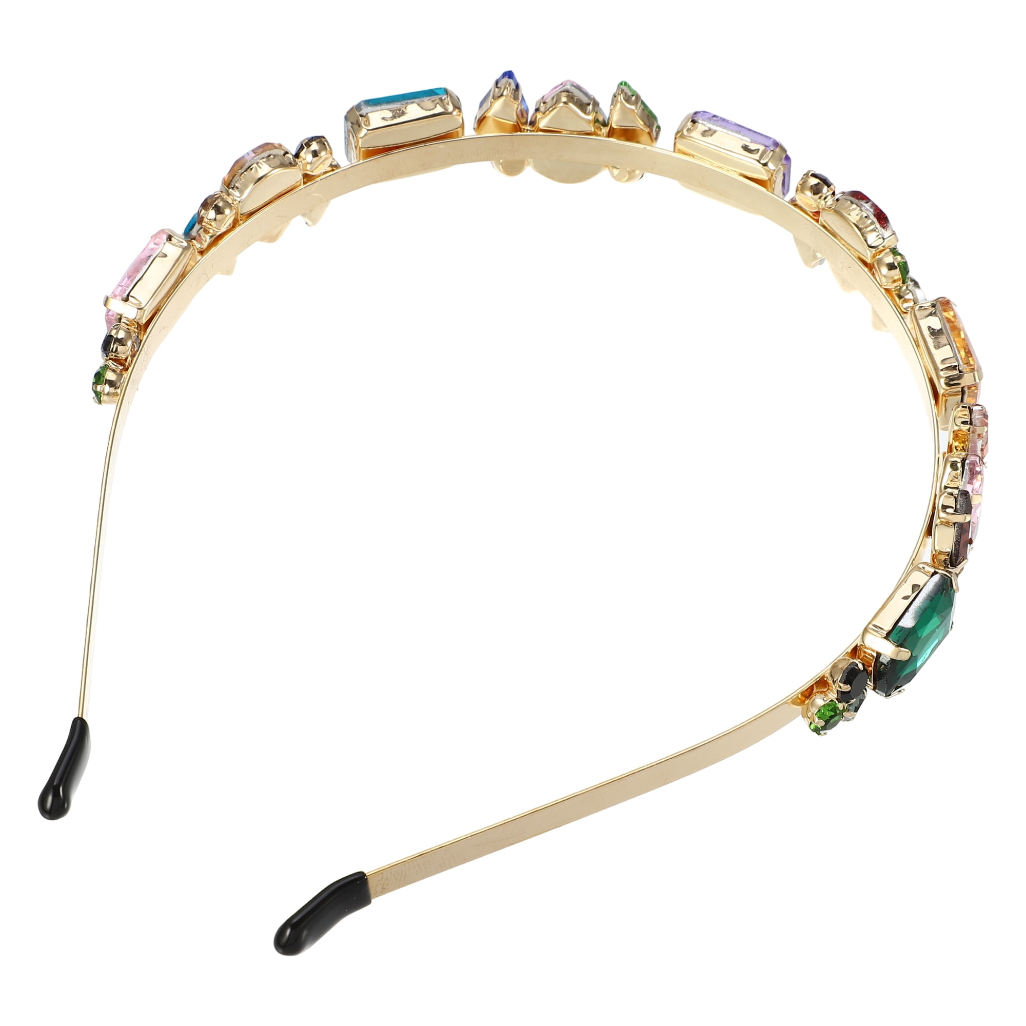 Unique Bargains Fashion Vintage Thin Rhinestone Multicolor