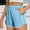 Light Blue, variant on Women's Shorts Elastic Waist Loose Solid Color Shorts Thin Casual Shorts Sports Wearable Shorts Elastic Waist