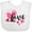 AA-White, variant on Inktastic Valentine's Day Love with Pink and Red Hearts Boys or Girls Baby Bib