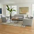 thumbnail image 3 of SureFit Hampstead Stretch Velvet Chair Slipcover, One Piece Chair Covers, Light Gray Chair Cover, 3 of 6