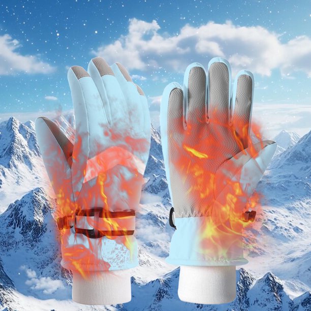 Guantes de nieve de invierno Honeeladyy para hombre y mujer, impermeables, resistentes al viento, con pantalla táctil, para snowboard, esquí y ciclismo, con aislamiento térmico y cálido para motos de