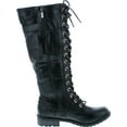 thumbnail image 6 of Forever Link Women's Knee High Buckle Riding Boots, 1.5" Heel, Black, 7, 6 of 7