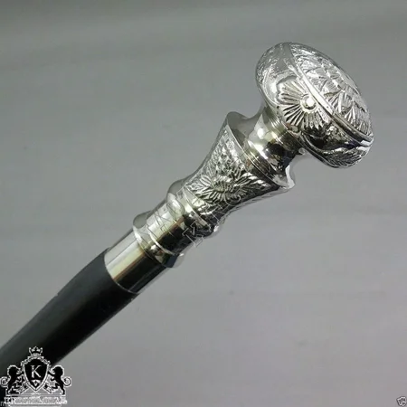 Handle Walking Stick Victorian Brass Cane Wooden Vintage Style Antique Head gift
