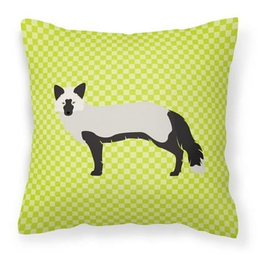 Carolines Treasures BB7697PW1818 Silver Fox Green Fabric Decorative Pillow, 18 x 18 in.