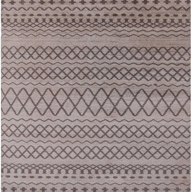 Ahgly Tapis d'Intérieur Carré Mid-Century Moderne Puce Violet Oriental, 5 Pieds Carré