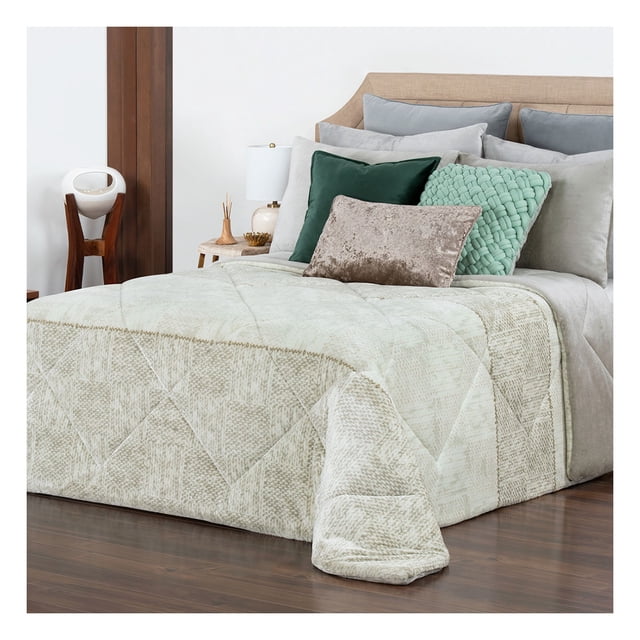 Cobertor Premium + Fundas Esquimal Edredón Invernal Matrimonial (Heno 1.80 x 2.20 m)
