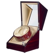 JQUEEN Double Watch Winder with Quiet Motor, Ebony Wood Paint Watch Winders for Automatic Watches