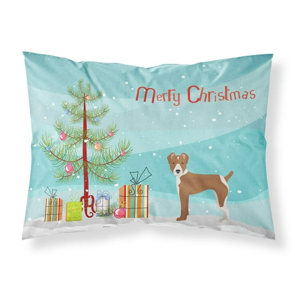 Rat Terrier Christmas Tree Fabric Standard Pillowcase