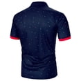 thumbnail image 4 of Cameland Men Casual Button Short Sleeve Patchwork Turndown Pullover T-Shirt Tops, 4 of 9