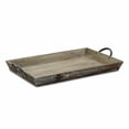 thumbnail image 1 of homeroots kitchen & dining 399625 Wooden Serving Tray with Metal Handles, 1 of 1