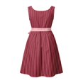 thumbnail image 5 of Tisuna Girl'S Dresses Short Sleeve Square Neck Striped Dress Teen Kids Festival Party Comfort Fit Dresses Size 11-12 Years, 5 of 5