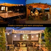 DAYBETTER Solar Outdoor String Lights, 100ft S14 LED Patio Lights with 24 Bulbs, Waterproof String Lights for Backyard