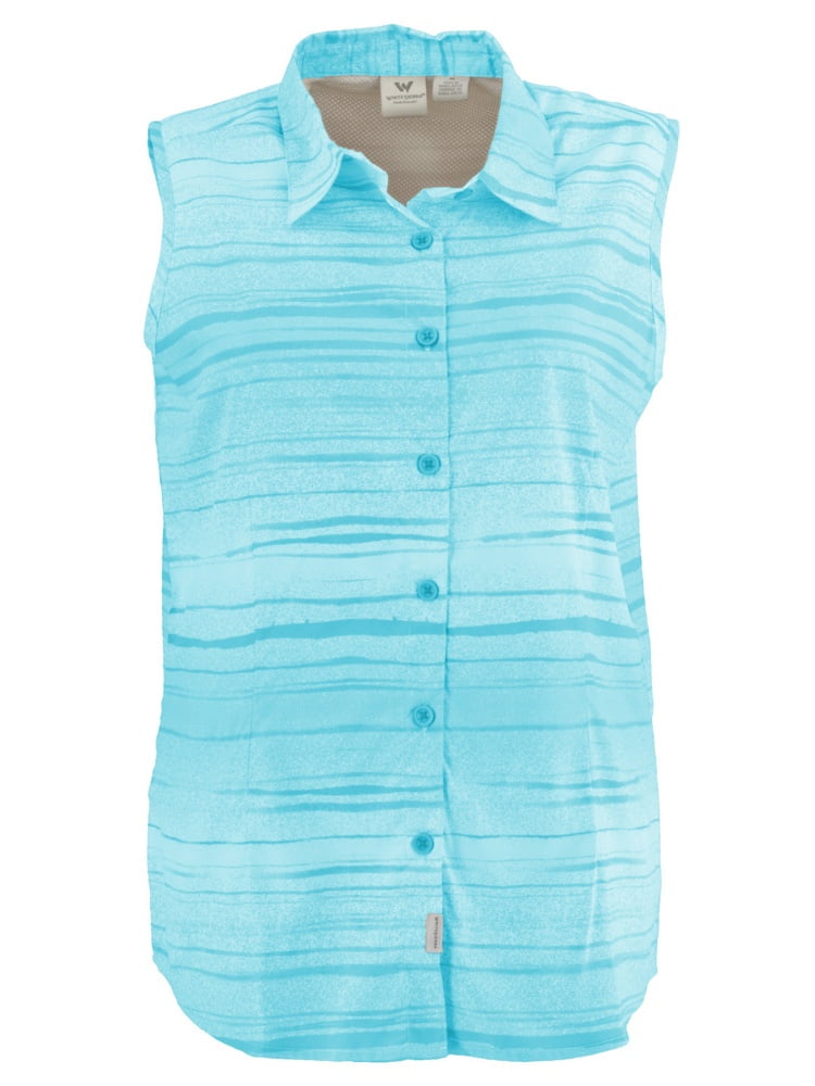 White Sierra Gobi Desert Printed Sleeveless Shirt