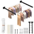thumbnail image 1 of Tendedero retráctil de pared plegable para ropa, soporta 80 kg, incluye cuerda de 20 metros y clips, apto para interior y exterior 63 cm, 1 of 7
