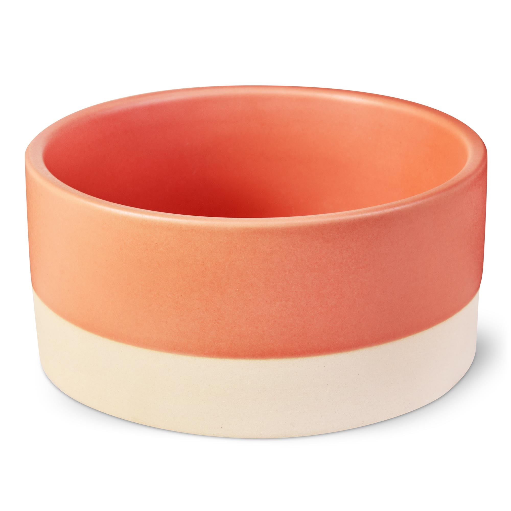 Vibrant Life TwoTone Ceramic Pet Bowl, Medium, Orange