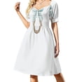 thumbnail image 1 of Une Chaussure de Cheval Doré avec Nœud Robe Détaillée Robe Femme Jupe d'Été Robe de Soirée Femme Robes de Fête 2024, 1 of 4