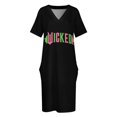 thumbnail image 3 of Vestido holgado con bolsillos en rosa y verde de la película Wicked, ropa de mujer coreana, ropa elegante para mujer, vestido de mujer, 3 of 6