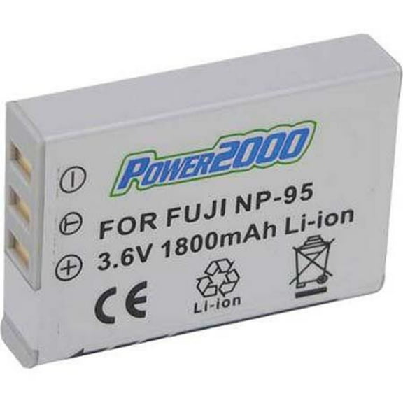 Power2000 NP-95 3.6V 1800mAh Rechargeable Lithium-Ion Battery for Fujifilm Digital Cameras