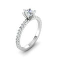 thumbnail image 2 of Certified 1.00 Carat TW Round Natural Diamond Engagement Rings in 14k White Gold, 2 of 5