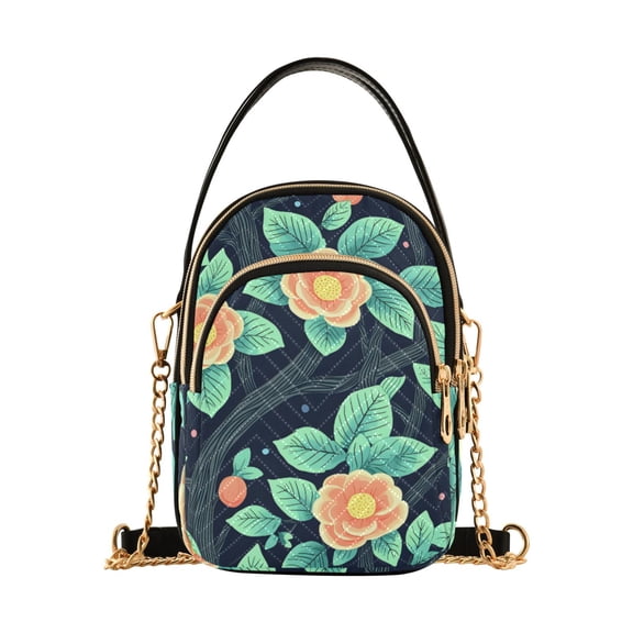 joogoo Women Rose Flower Chain Crossbody Bags Shoulder Handbag Phone Purse