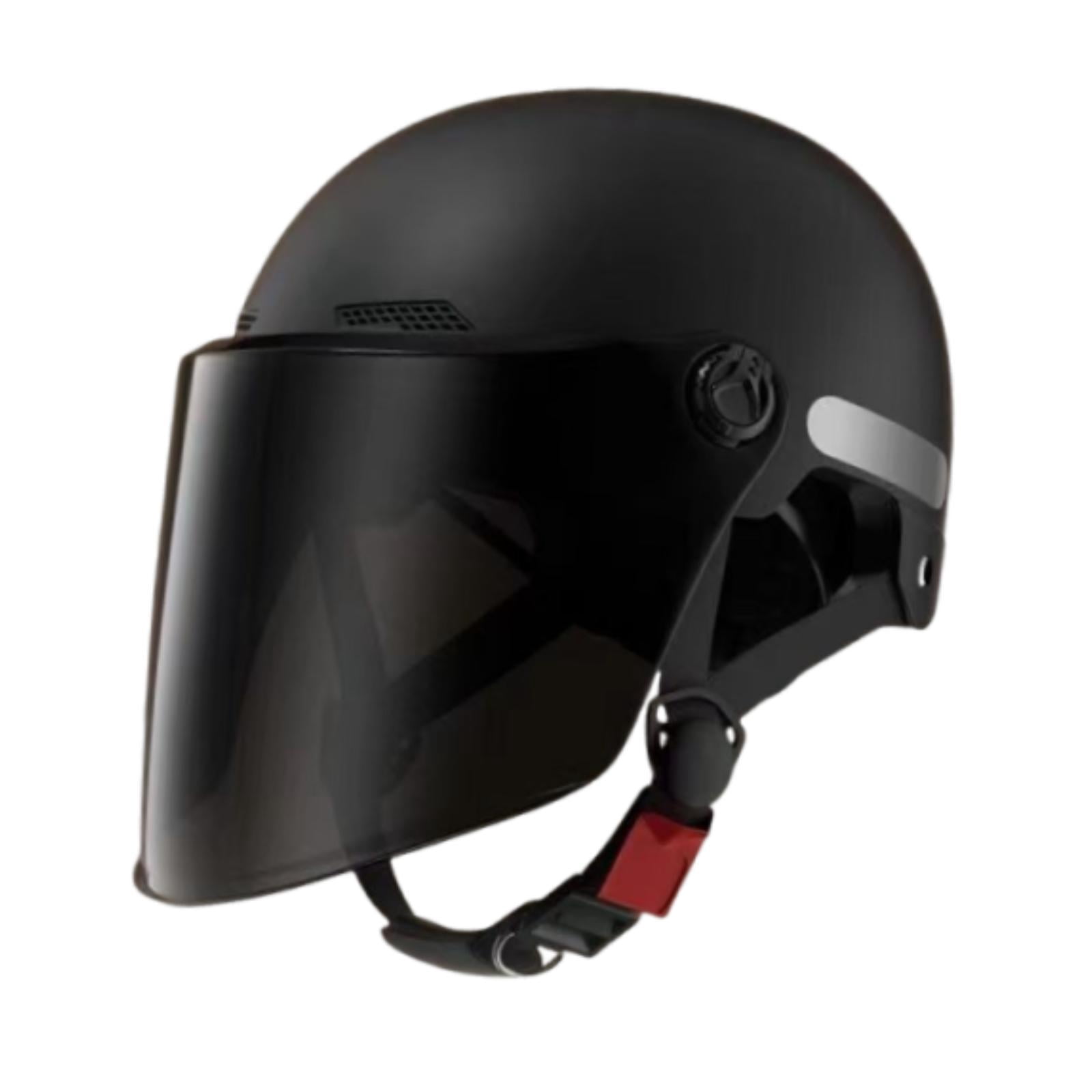 Nishiyuenyi Motorcycle Half Helmet Accessories Vintage Design for Cycling Bike Motocross Black