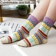 thumbnail image 6 of Loritta 5 Pairs Wool Socks for Women Warm Ethnic Thick Knit Thermal Crew Winter Warm Socks, 6 of 6