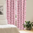 thumbnail image 2 of Ambesonne Floral Window Curtains, Romantic Roses Leaves Sketch, Each 28" W x 95" L, Pastel Pink and Rose, 2 of 4