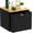 Black 2, variant on Drawer Disposable Face Towel Holder Box, Acrylic Facial Towel Container for XL Clean Skin Club, Large Disposable Face Towels Storage with Bamboo Lid, for Bathroom, Vanity Makeup, Black