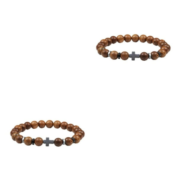 Qarigey de obsidiana con cuentas de piedra Natural, joyería para mujer, cuerda elástica, de tigre a la moda, regalo para Tipo 8 2piezas