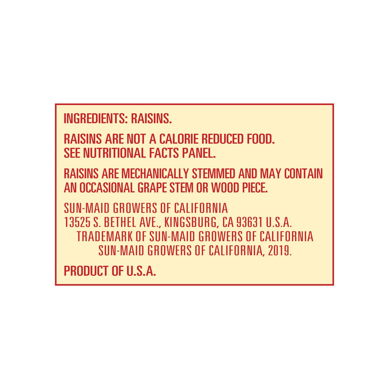 (4 pack) Sun-Maid California Sun-Dried Raisins 6-Pack/1oz Cartons