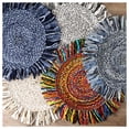 thumbnail image 4 of Denim Blue Rag Rug 3 Ft Round, 4 of 4