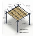 thumbnail image 2 of QinaQin Pergola Rétractable en Aluminium 10 X 10 Pi avec Auvent Ajustable, Gris-Kaki, 2 of 6