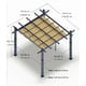 thumbnail image 1 of Historyli Pérgola retráctil de aluminio de 10 x 10 pies con toldo ajustable para sombrilla, cenador de patio moderno, gris caqui, 1 of 6