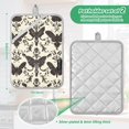 thumbnail image 3 of Butterfly Print Beige Background Oven Mitts Pot Holders 2 pcs Heat Resistant for Kitchen Baking Grilling, 3 of 7