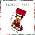 thumbnail image 4 of Apeya Plush Christmas Stocking 3D Fox Penguin Santa Reindeer Character Red Cuff for Fireplace Hanging Holiday Decor Family Gift Home Decoration, 4 of 5