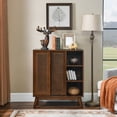thumbnail image 3 of Jopath Rattan Sideboard Cabinet Modern Collection Solid Wood & MDF Construction Dark Wood, 3 of 8