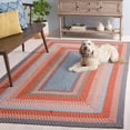 thumbnail image 6 of Safavieh Braided Codie Striped Machine Washable Reversible Area Rug, Rust/Multi, 5' x 8', 6 of 14