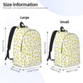 thumbnail image 4 of Balery Yellow Lemon Leaves Vintage Canvas Backpack for Men and Women - Large Capacity, Durable Travel Laptop Bag for School, Work, Hiking, and Outdoor Activities, 4 of 7