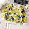 thumbnail image 2 of Zwiiyzr 1-11Y Toddler Baby Girl Boy Fleece Lined Sweatshirt Kids Long Sleeve Crewneck Pullover Graphic Tops Warm Fall Winter Clothes Yellow, 2 of 3