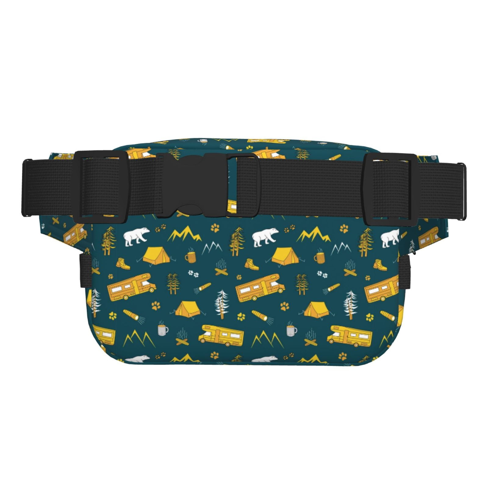 Hirioo Camping for Double Layer Waist Bag Adjustable Fanny Pack For Travel Running Hiking