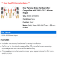 thumbnail image 2 of Rear Parking Brake Hardware Kit - Compatible with 2008 - 2013 Nissan Rogue 2009 2010 2011 2012, 2 of 2