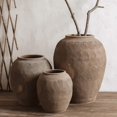 thumbnail image 2 of Round Earthenware Brown Pot, 2 of 13