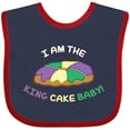 thumbnail image 3 of Inktastic I Am the King Cake Baby Boys or Girls Baby Bib, 3 of 4