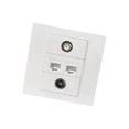 thumbnail image 4 of Not Solder Design 4 Port Multimedia Panel Direct Plugs TV9.5 RJ45 F Connectors Wall Plate for TVs and Sound Systems, 4 of 9