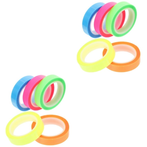MLINS 10 Rolls  of Transparent Reading Tapes Adhesive Sentence Highlight Tapes for School Office