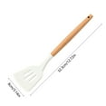 thumbnail image 3 of Non Stick Silicone Spatula | Food Grade Heat Resistant Turner | High Temp Safe Up to 230°C | Flexible BPA Free Utensil | Ergonomic Handle | Gentle on Cookware | 1 Piece | White | 12.7x3.14in, 3 of 6