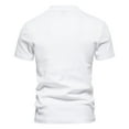 thumbnail image 4 of safuny Men's Slim Cotton Basic Shirts Sports Running Stretch Summer Solid Tees Turn Down Neck Pullover Holiday Fashion Short Sleeve Shirts Clothing White L, 4 of 8