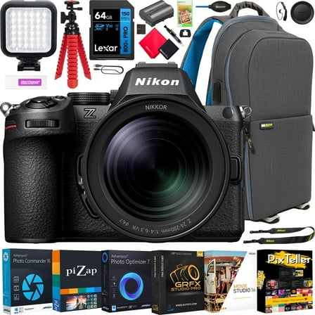 Nikon Z5II FX Full Frame Mirrorless Camera with NIKKOR Z 24-200mm VR Lens 1688 Bundle with Deco Gear Photography Kit| Pro-Level Photos & 4K Video | Hybrid AF, IBIS | USA Authorized Partner Model