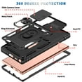 thumbnail image 2 of Heavy Duty Case for Samsung Galaxy Note 20 Ultra, Triple Layers Camera Lens Sliding Hybrid Rugged PC Soft TPU Shockproof Cover with Ring Kickstand Magnetic Car Mount Case,Black, 2 of 10