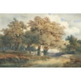 thumbnail image 3 of Alexandre Calame 14x11 Black Modern Framed Museum Art Print Titled - Trees, Tracks and Figures (1834), 3 of 5